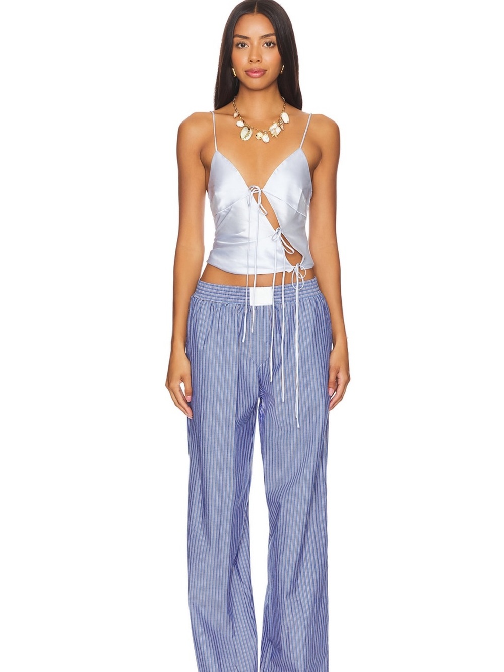 Lioness Light Blue Blue Stripe cobain Pants xs
